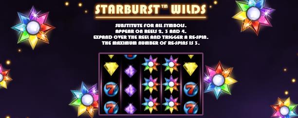 Разноцветная звезда - это знак Wild Дикий символ игрового автомата Starburst